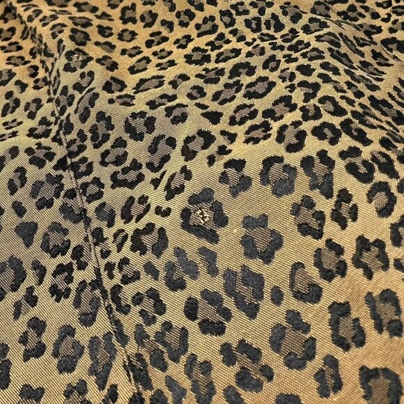 FENDI Vintage FF Logo Leopard Midi Dress One-piece #44 Brown Black [105688] - Picture 11 of 12